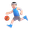 man bouncing ball